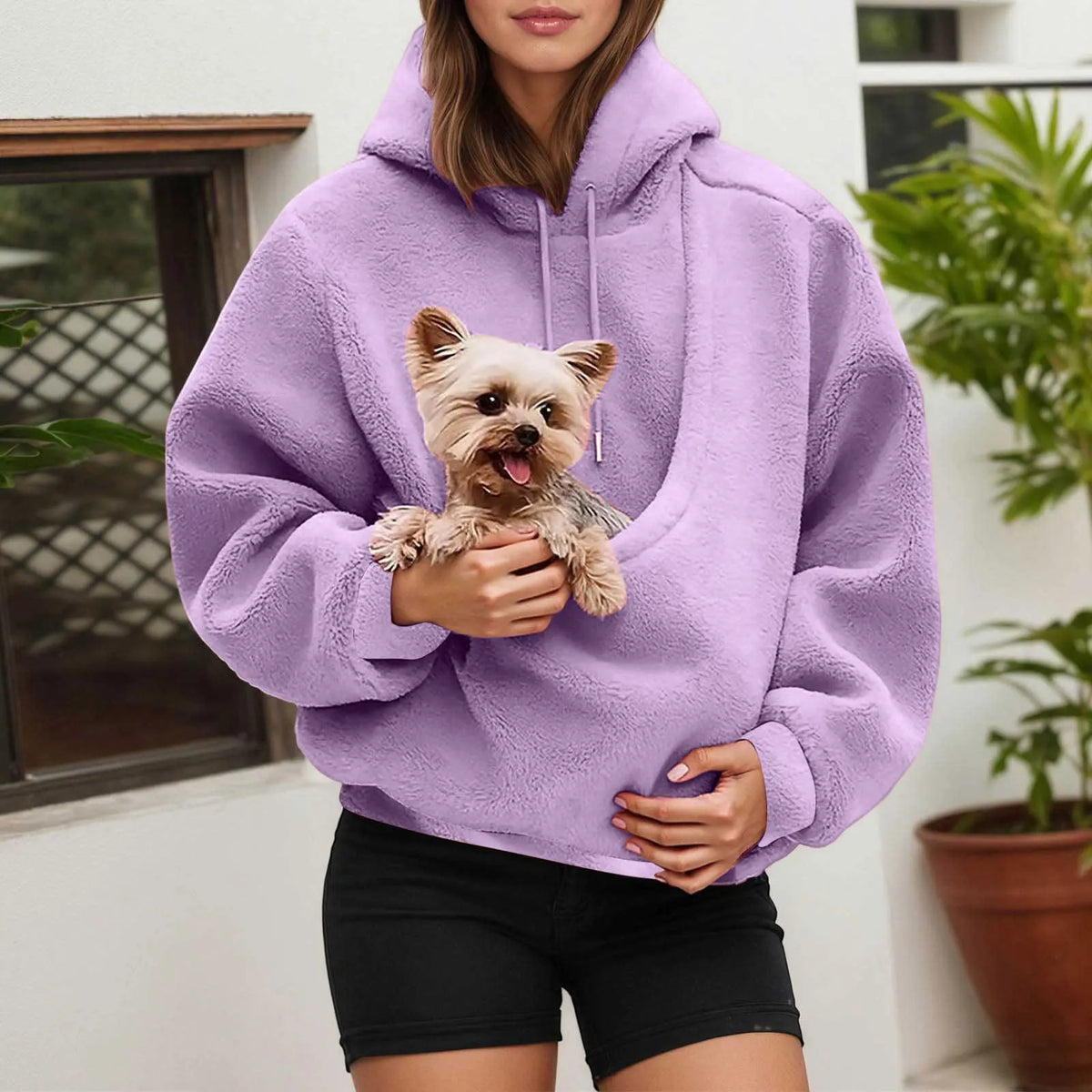 Cat Lovers Hoodie with Kangaroo Pet Carrier Pocket