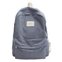 Checked Casual School Backpack