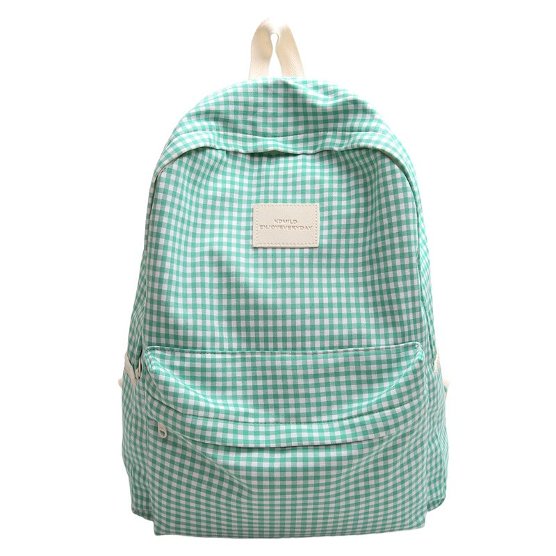 Checked Casual School Backpack