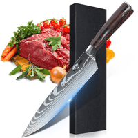 SteelSlice Knife Set - Professional Culinary Tools with Damascus Style