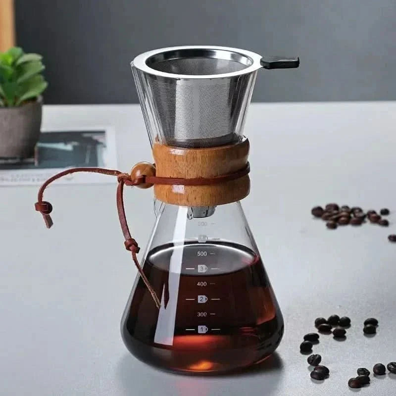 Chemex Coffee Pot with Hario V60 Dripper Set – Precision Brewing with Style