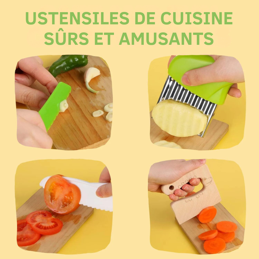 Child-Safe Cooking Utensils Montessori (12 pieces)