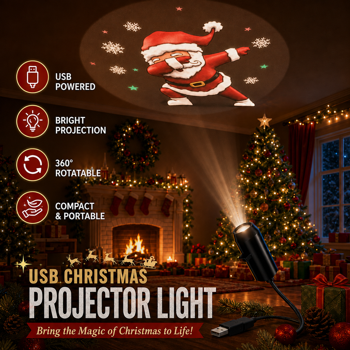 Christmas Light Projector for Home and Yard