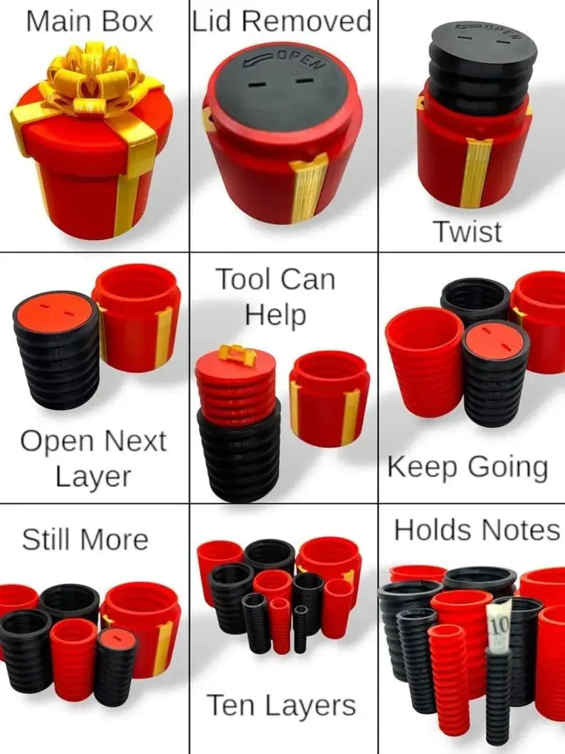Christmas Nested Screw Prank Gift Box