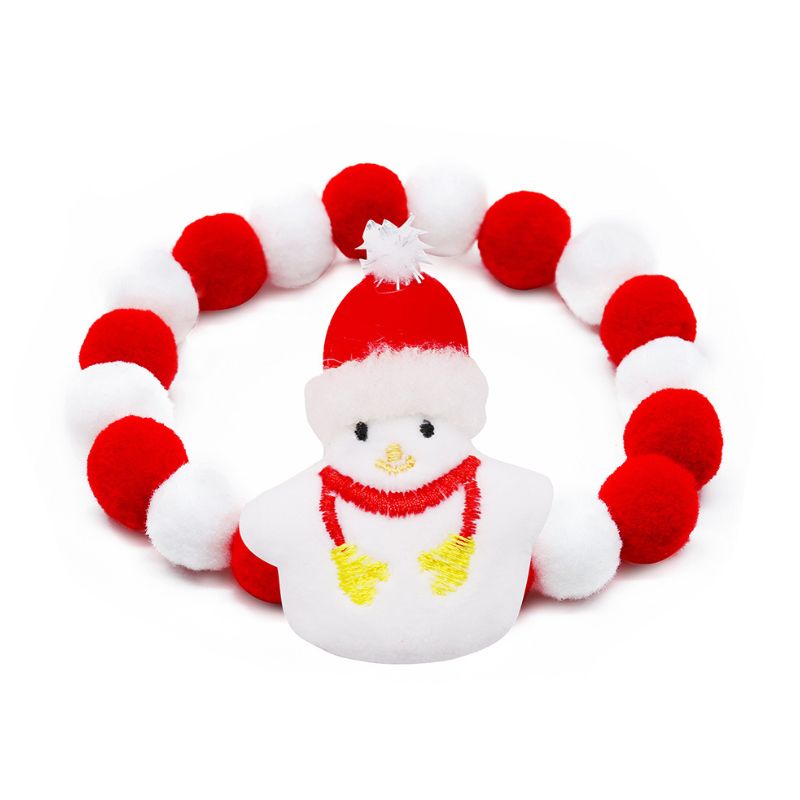 Christmas Pom-Pom Pet Collar