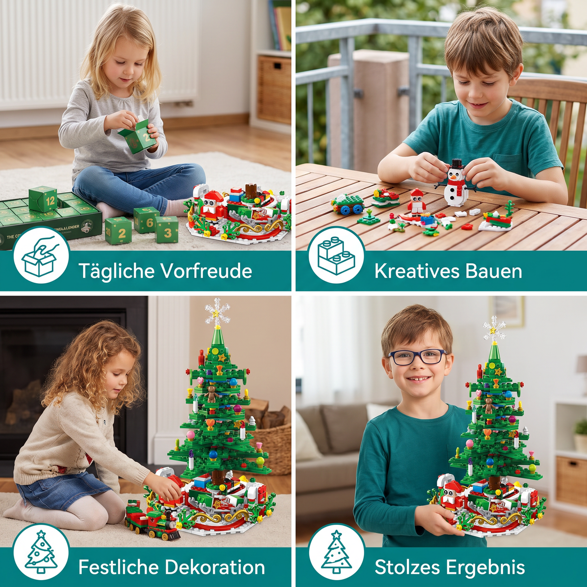 Christmas Tree Building Block Advent Calendar – 24 Days Filled with Building Joy