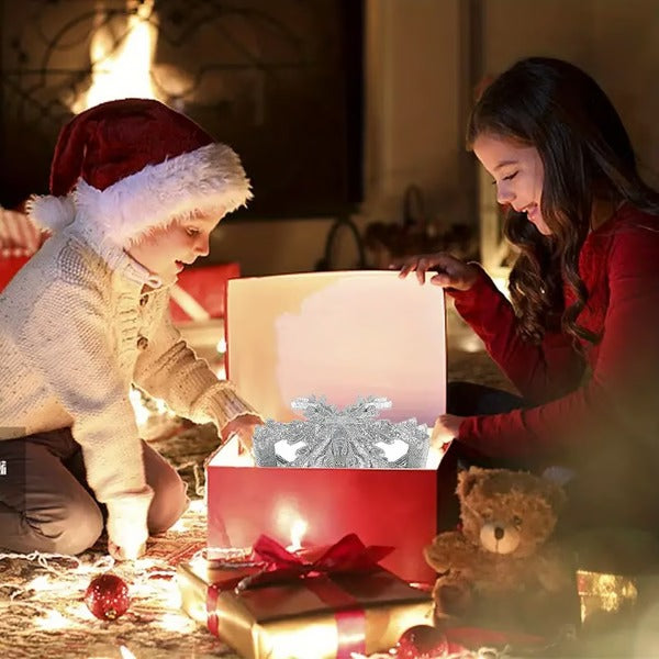 Christmas Tree Topper with LED Snowflake Projector Light