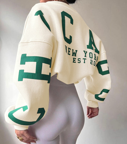Clara - Oversized Casual Sweatshirt with Original Print