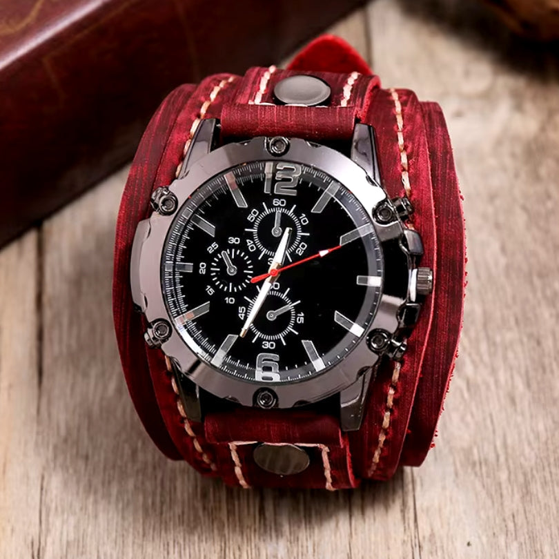 Classic Leather Strap Watch