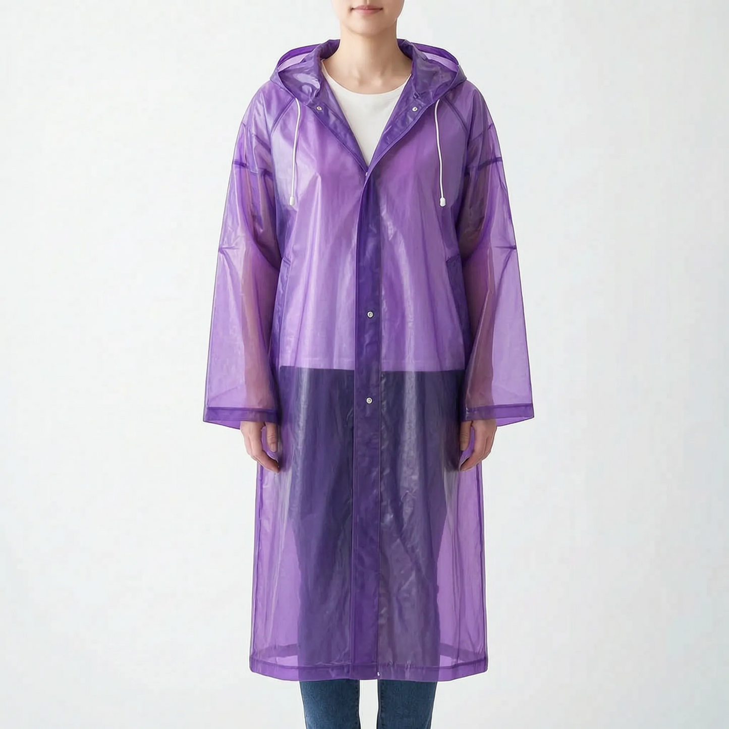 Clear Hooded Raincoat