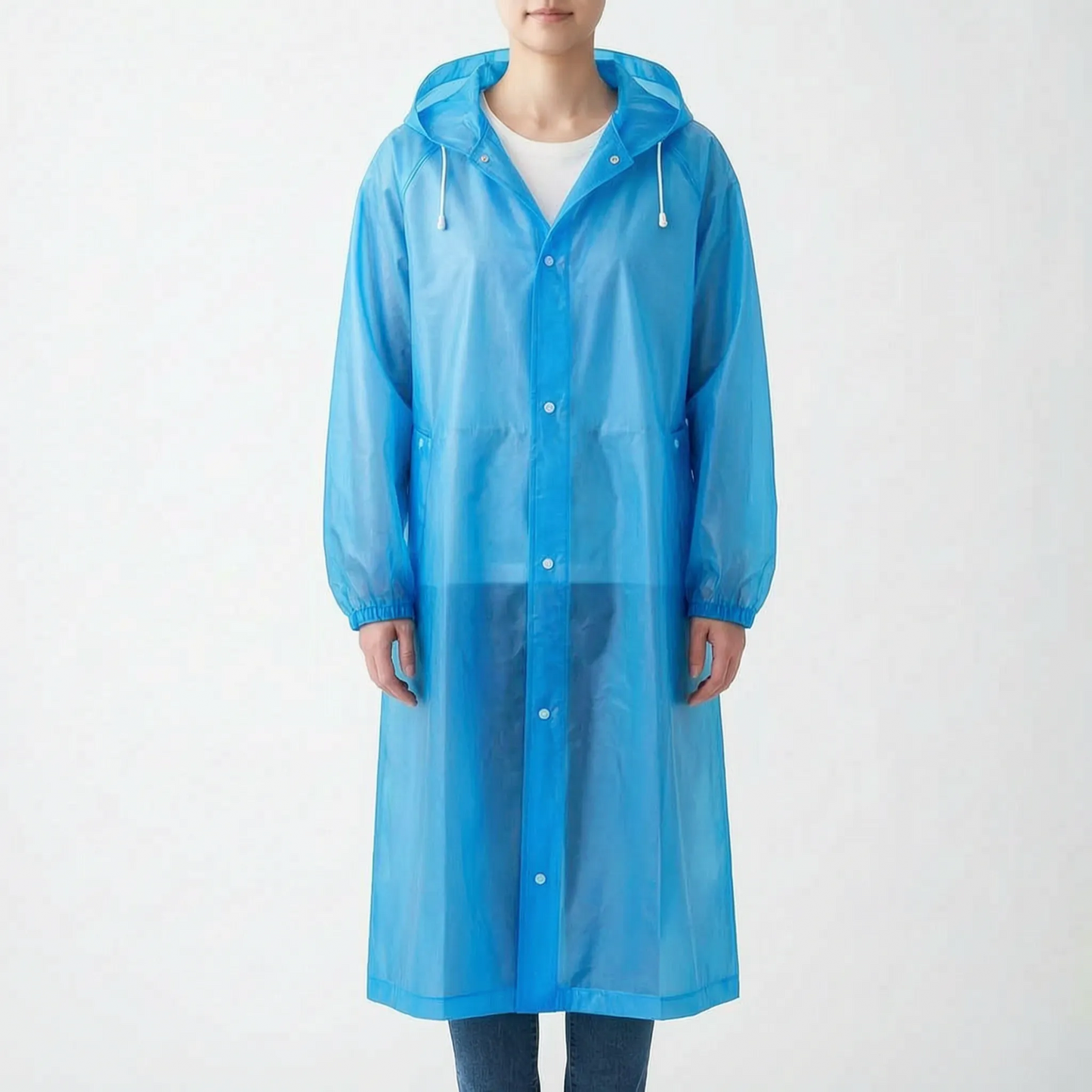 Clear Hooded Raincoat