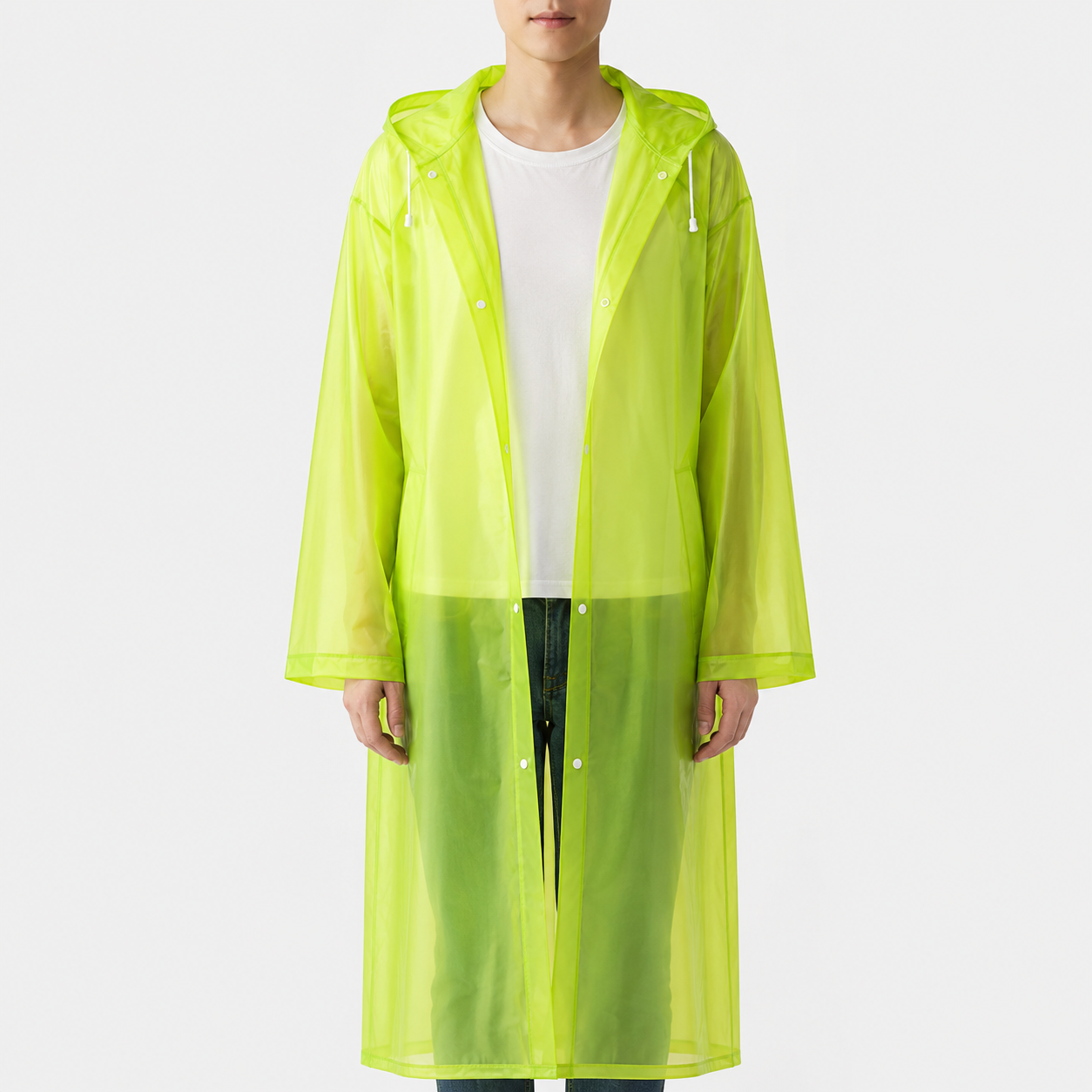 Clear Hooded Raincoat