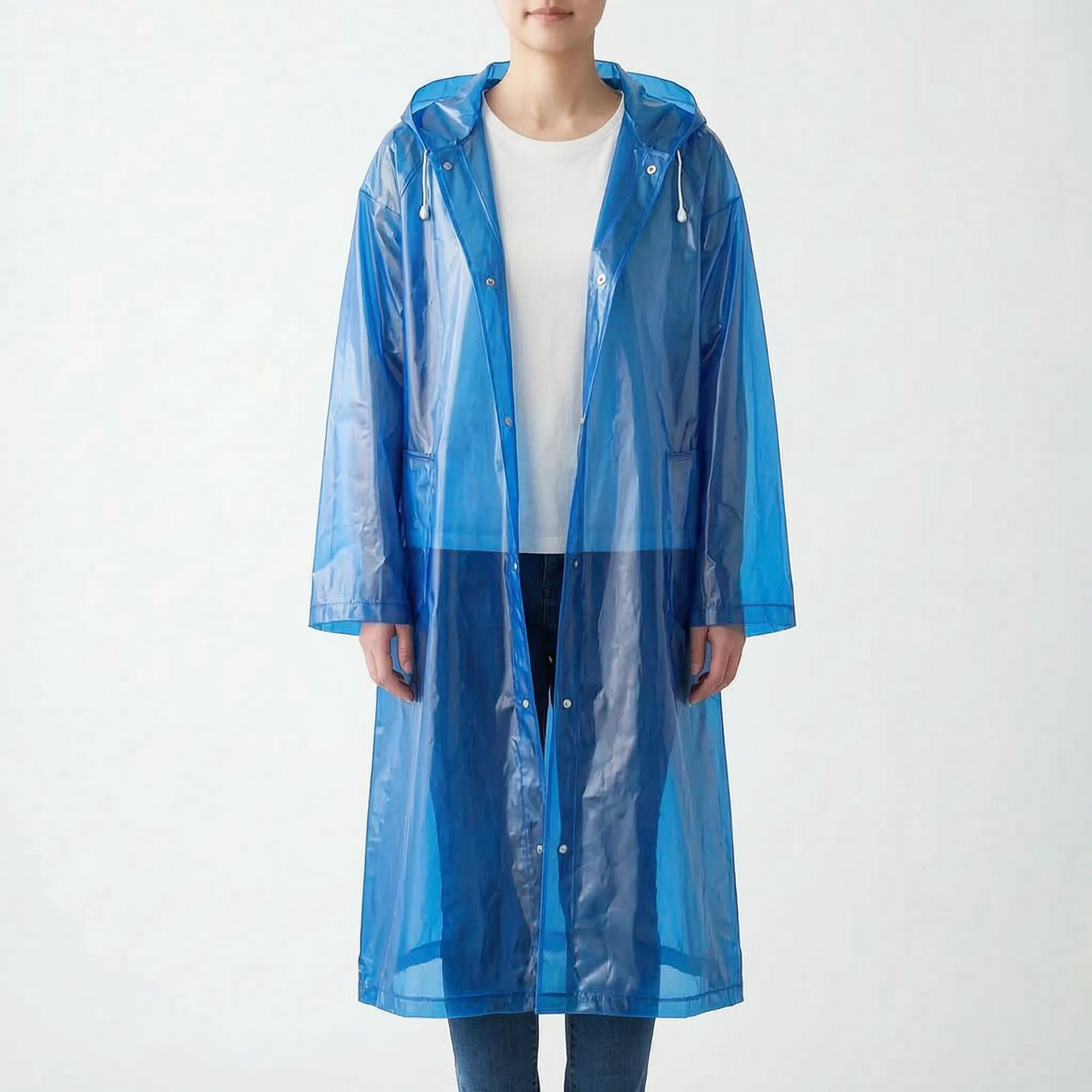 Clear Hooded Raincoat