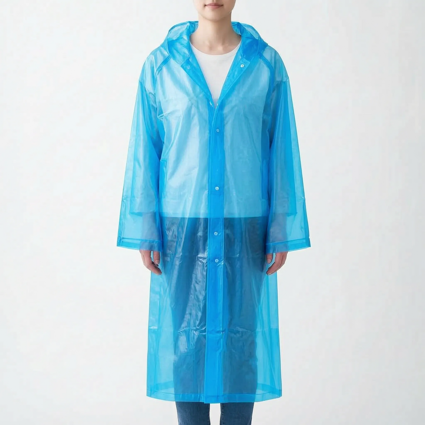 Clear Hooded Raincoat