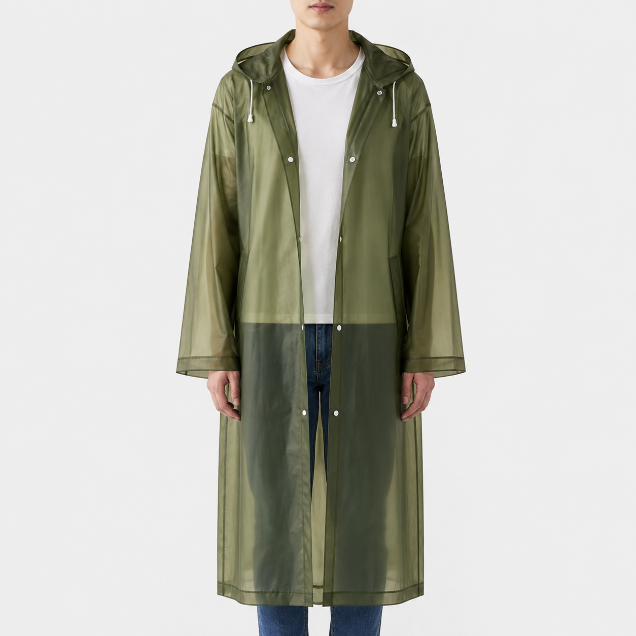 Clear Hooded Raincoat