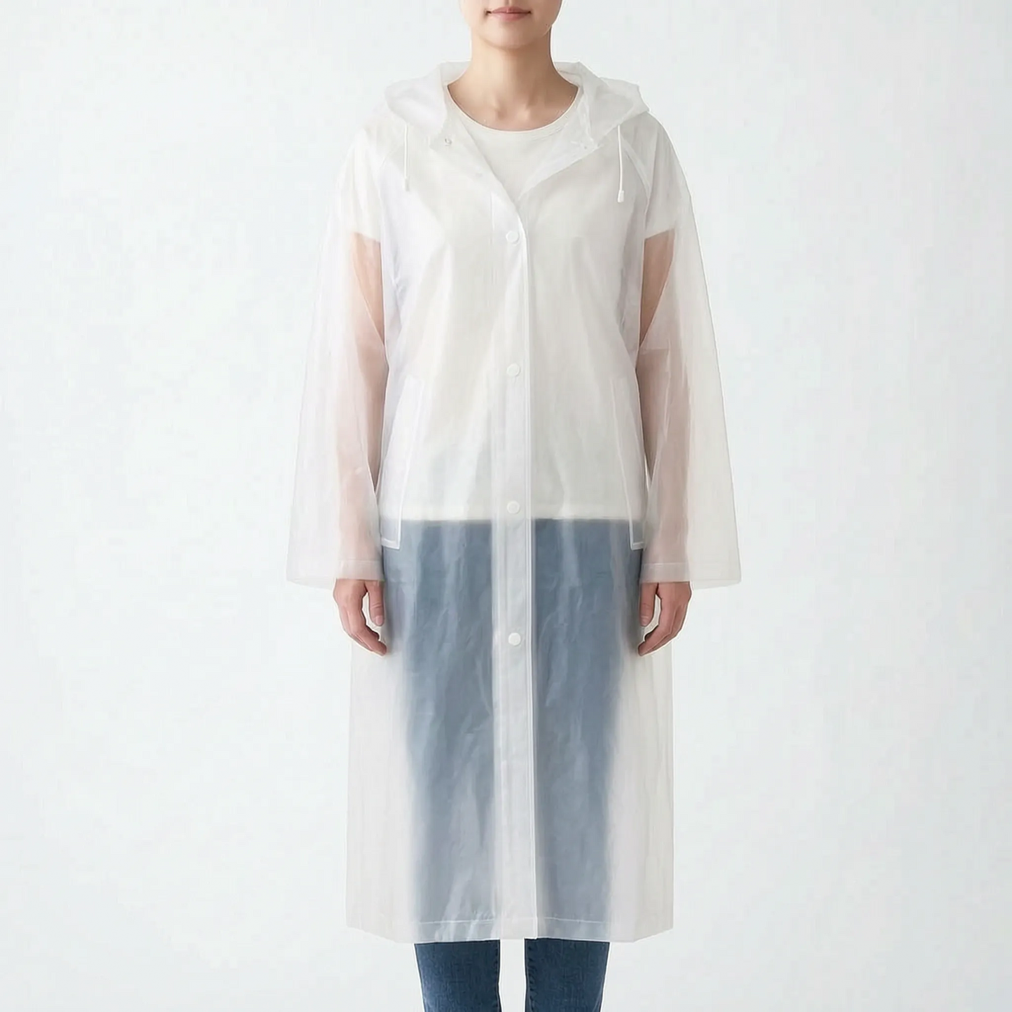 Clear Hooded Raincoat