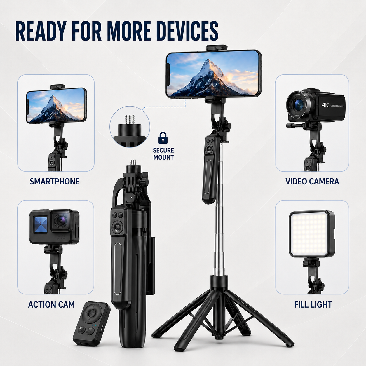 Collapsible Stainless Steel Tripod
