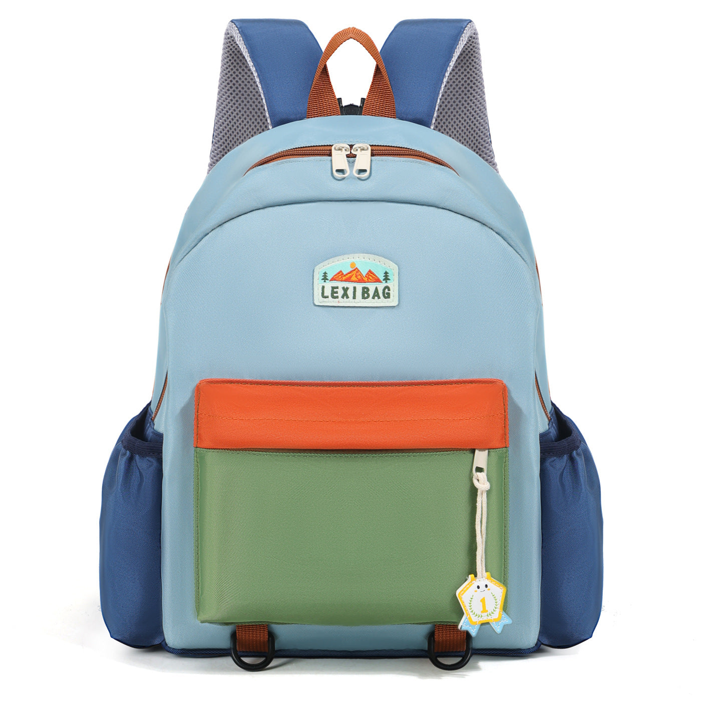 Colorful Multi-Compartment School Backpack