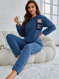 Women's Long Sleeve Knit Pajama Set