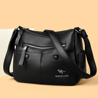 Crossbody Bag with Zipper Pockets and Adjustable Strap