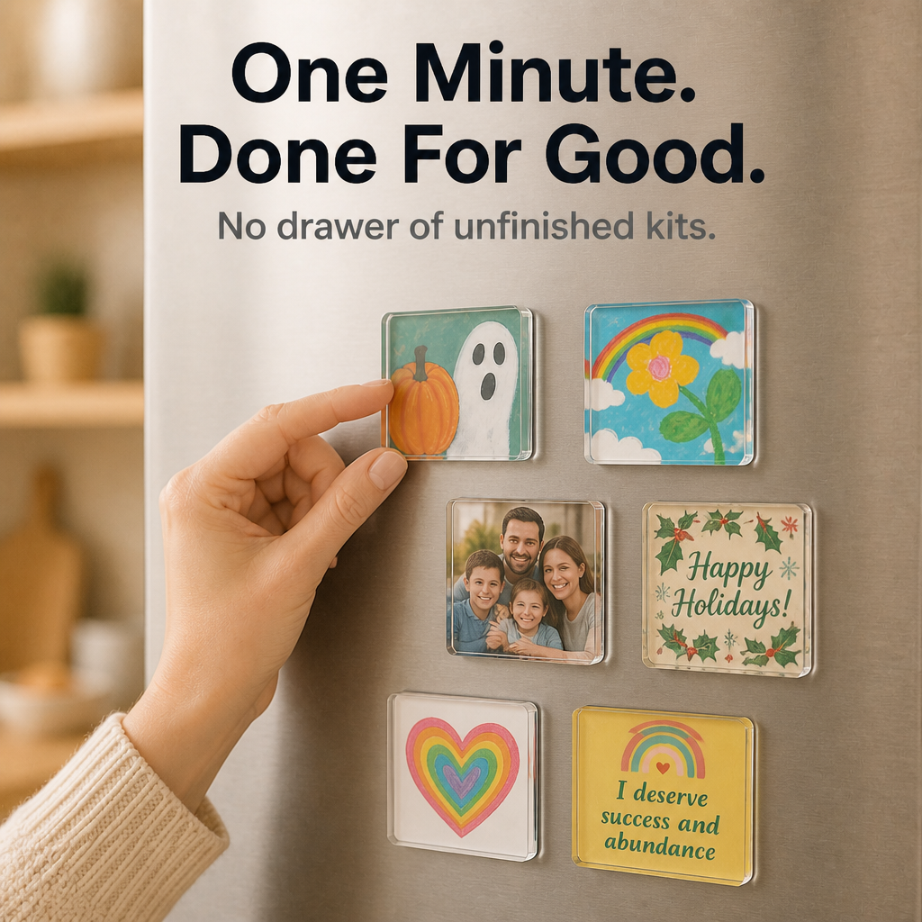 Custom Kids' Drawing Acrylic Fridge Magnets