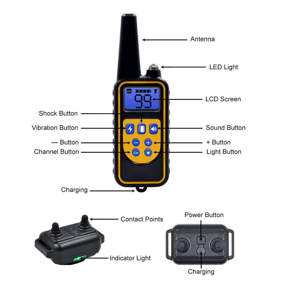 Electric Dog Training Collar with 800 m Range