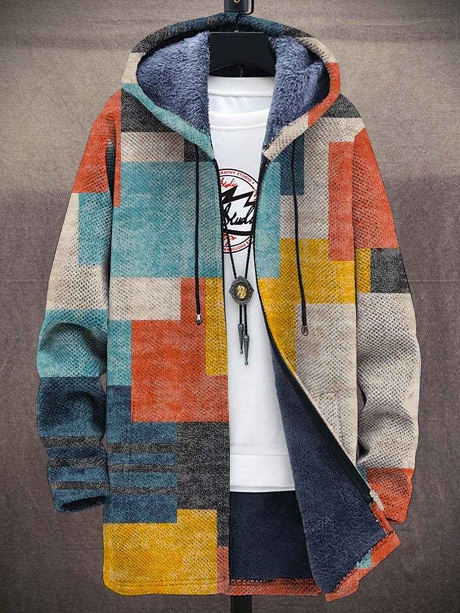 Elegant Art-Inspired Women's Cardigan - Luxurious Statement Knit Cardigan with Artistic Pattern & Soft Feel