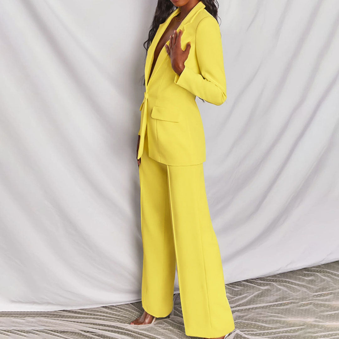 Elegant Blazer and Pants Set for Women