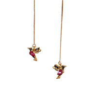 Sparkling Hummingbird Dangle Earrings
