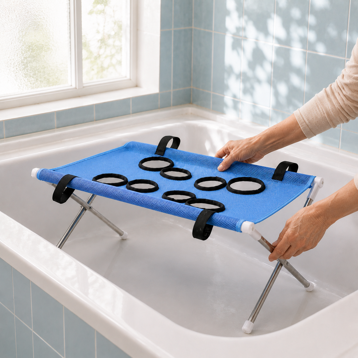Elevated Non-Slip Pet Bathing Platform