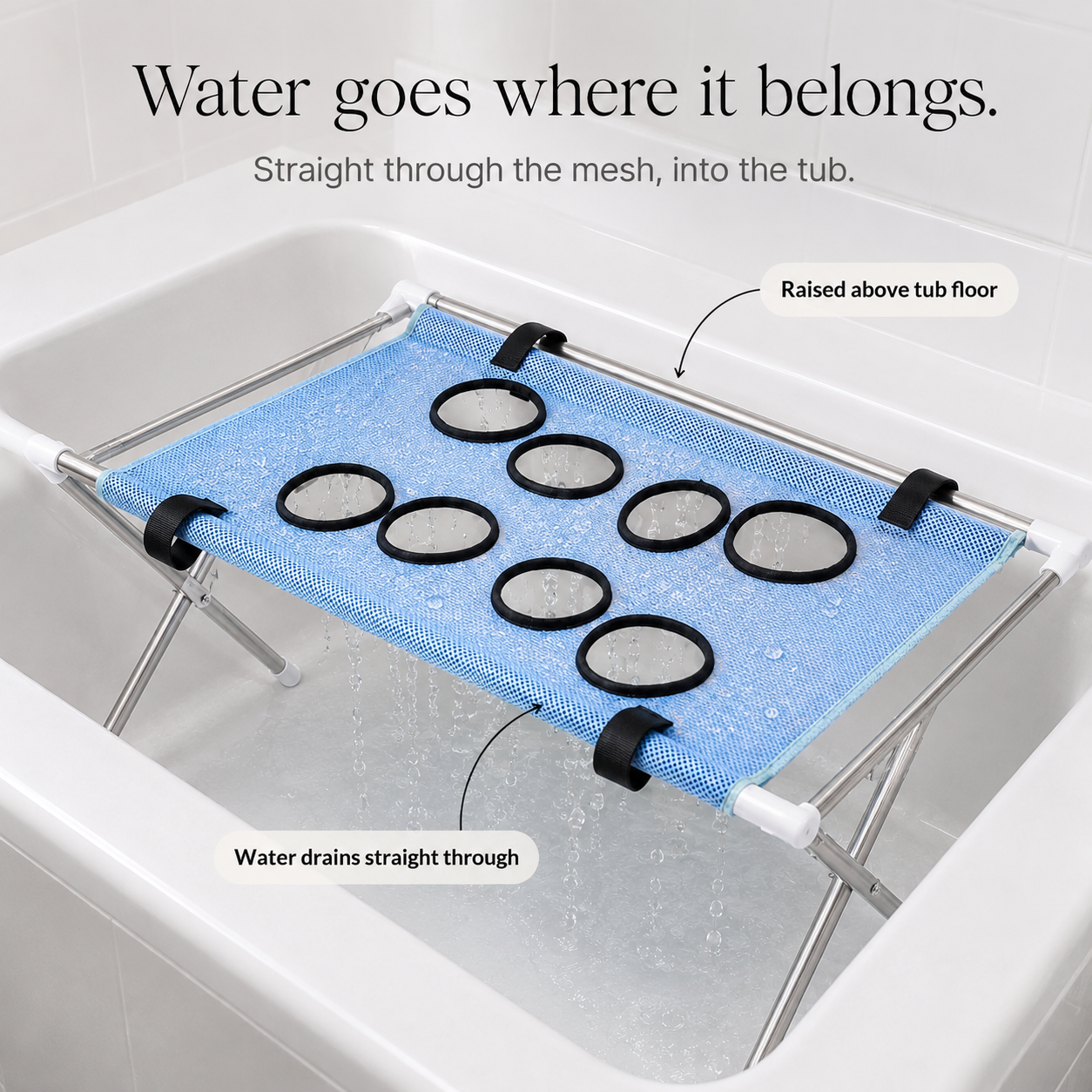 Elevated Non-Slip Pet Bathing Platform