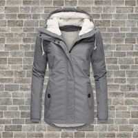 Wearclo Women's Hooded Winter Parka with Pleats