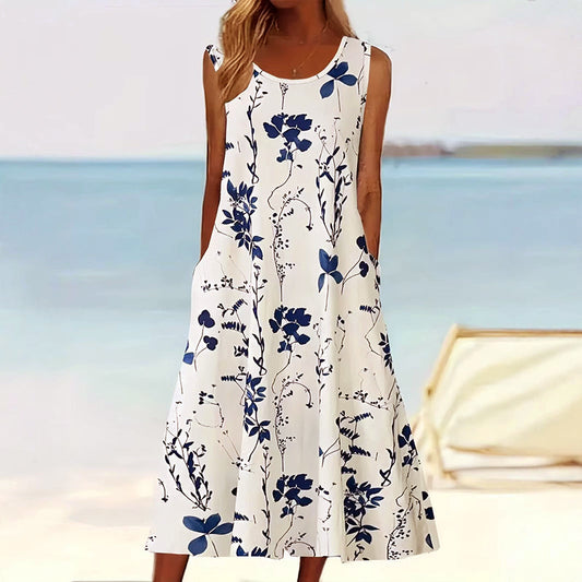 Image of Fern | Women's Sleeveless A-Line Midi Dress