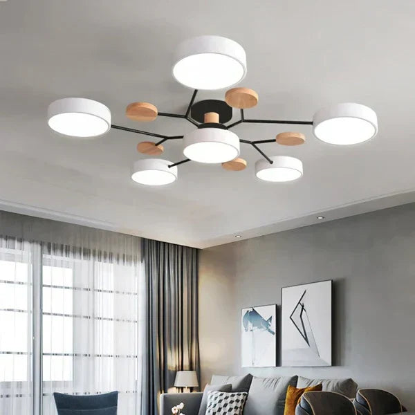 Flexible LED Ceiling Light with Adjustable Arms and Dimmable Function