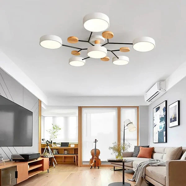 Flexible LED Ceiling Light with Adjustable Arms and Dimmable Function