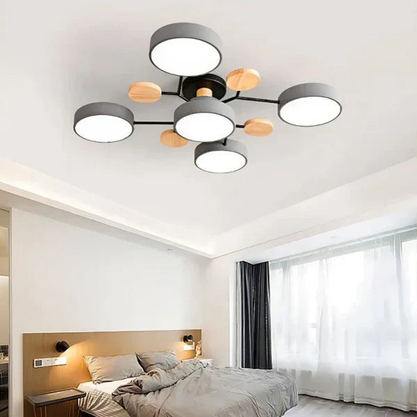 Flexible LED Ceiling Light with Adjustable Arms and Dimmable Function