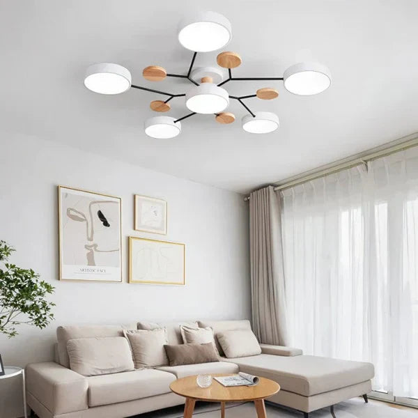 Flexible LED Ceiling Light with Adjustable Arms and Dimmable Function
