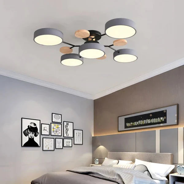 Flexible LED Ceiling Light with Adjustable Arms and Dimmable Function