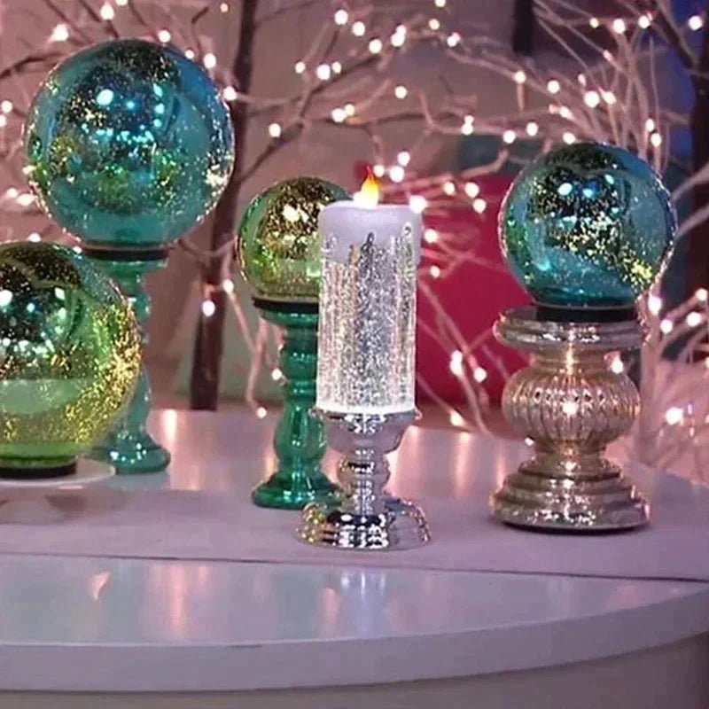 Flickering Glow – Christmas LED Candle for Warm Holiday Decor