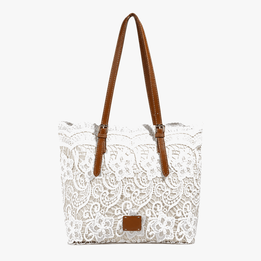 Floral Lace Shoulder Tote