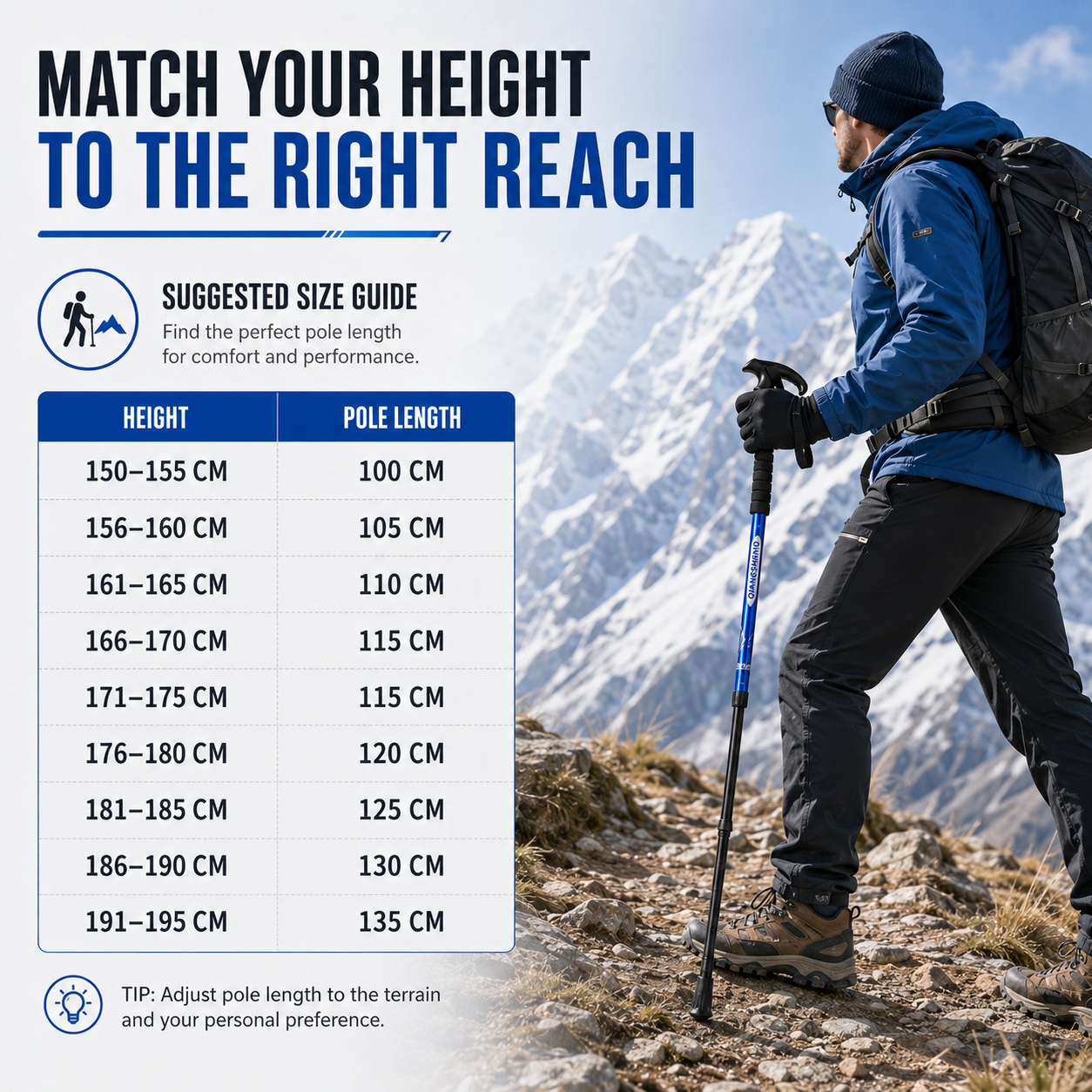 Foldable Telescopic Trekking Pole
