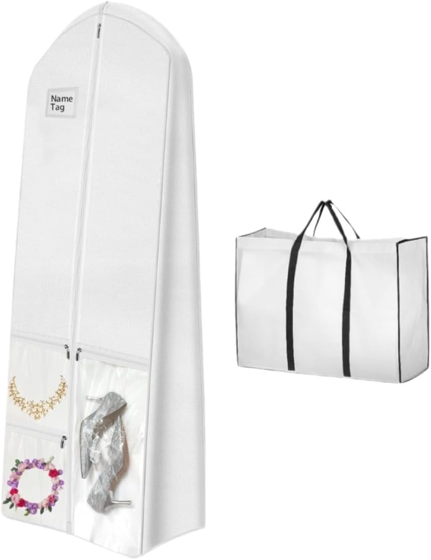 Full-Length Wedding Dress Storage Set – Dustproof Bridal Gown Cover