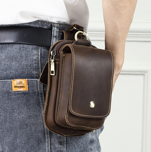 Genuine Leather Men’s Waist Pack - Image 1