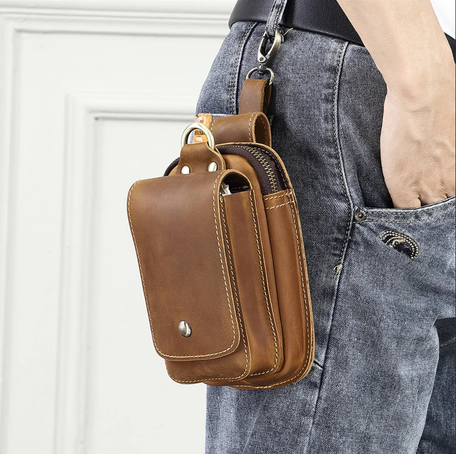 Genuine Leather Men’s Waist Pack - Image 2