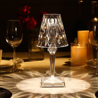 GlimmerLux Crystal Table Lamp - 3 Level Touch Dimmer