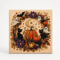 Halloween Faux Pearl Bead Craft Kit - Cozy DIY Wall Art