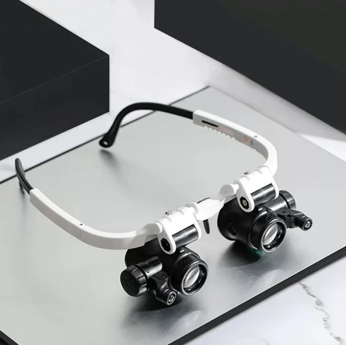 HD Magnifying Glasses with LED Light and Interchangeable Lenses - Optiview