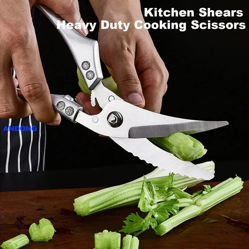 Heavy-Duty Stainless Steel Poultry Shears – Cuts Bone, Meat & Fish