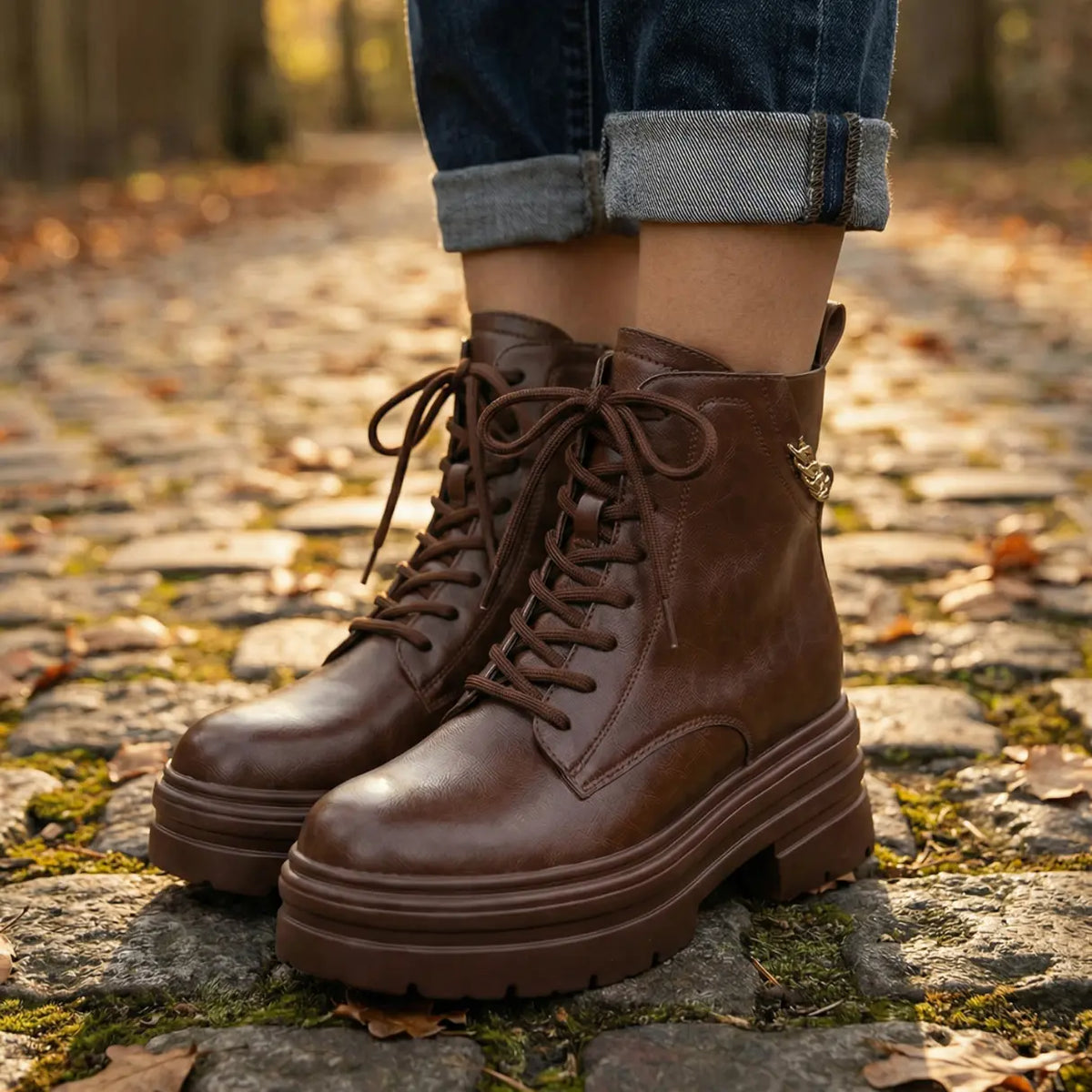 Height-Boost Combat Boots with 11 cm Hidden Elevation System
