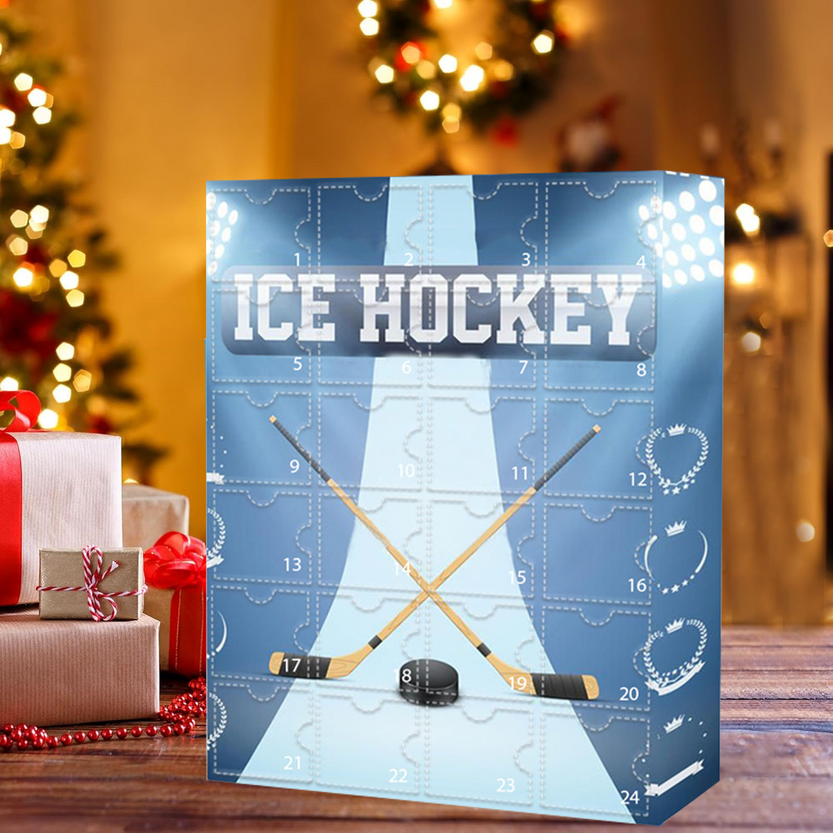 Hockey Advent Calendar with 24 Doors